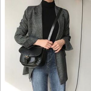 [NEW] Plaid blazer jacket